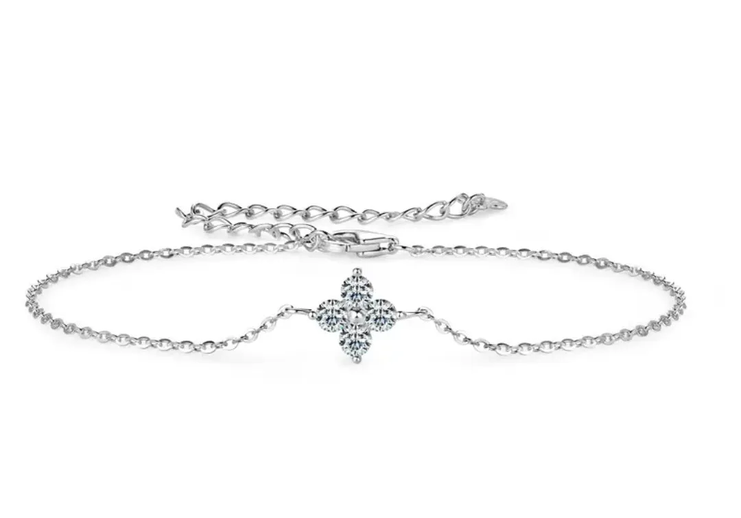 0.1CT 3mm 925 Silver Moissanite Bracelet