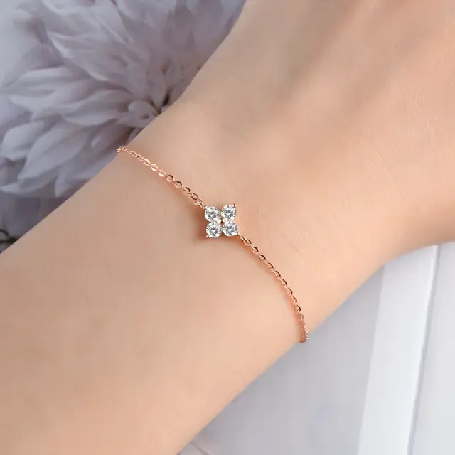 0.1CT 3mm 925 Silver Moissanite Bracelet