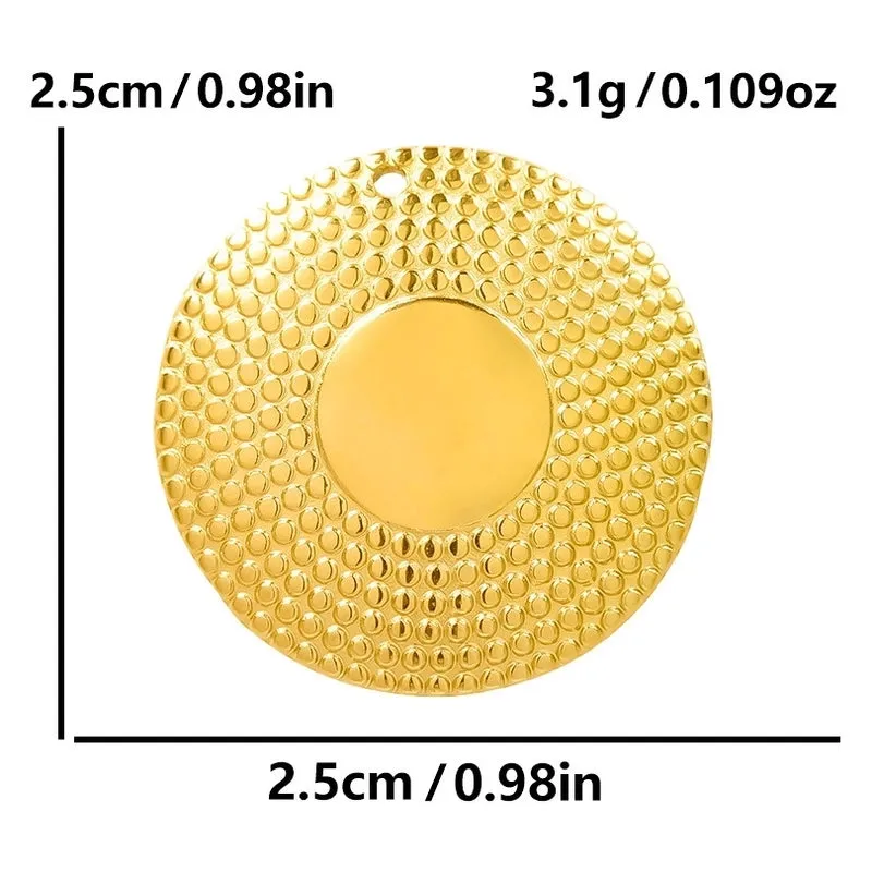 1 Piece 25*25mm 304 Stainless Steel 18K Gold Plated Geometric Pendant