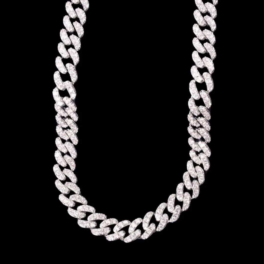 10MM Tennis Cut Stones Iced Out Diamond Necklace Bracelet Set