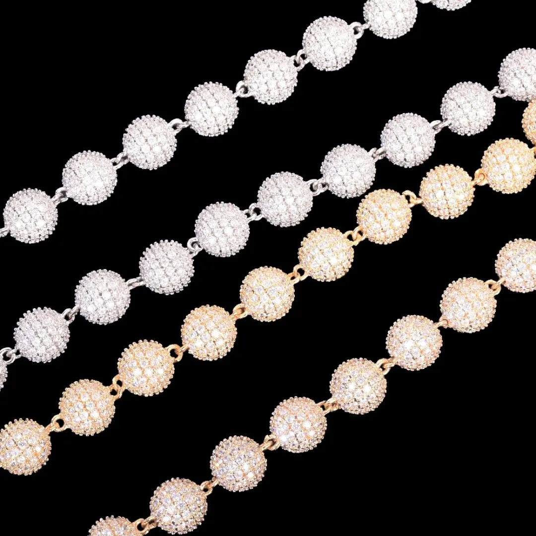 10MM World's Tennis Iced Out Diamond Necklace Bracelet Set