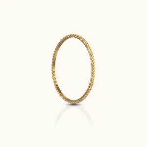 14K Solid Gold Twisted Rope Ring