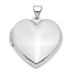 14k White Gold 21MM Heart Domed Family Locket