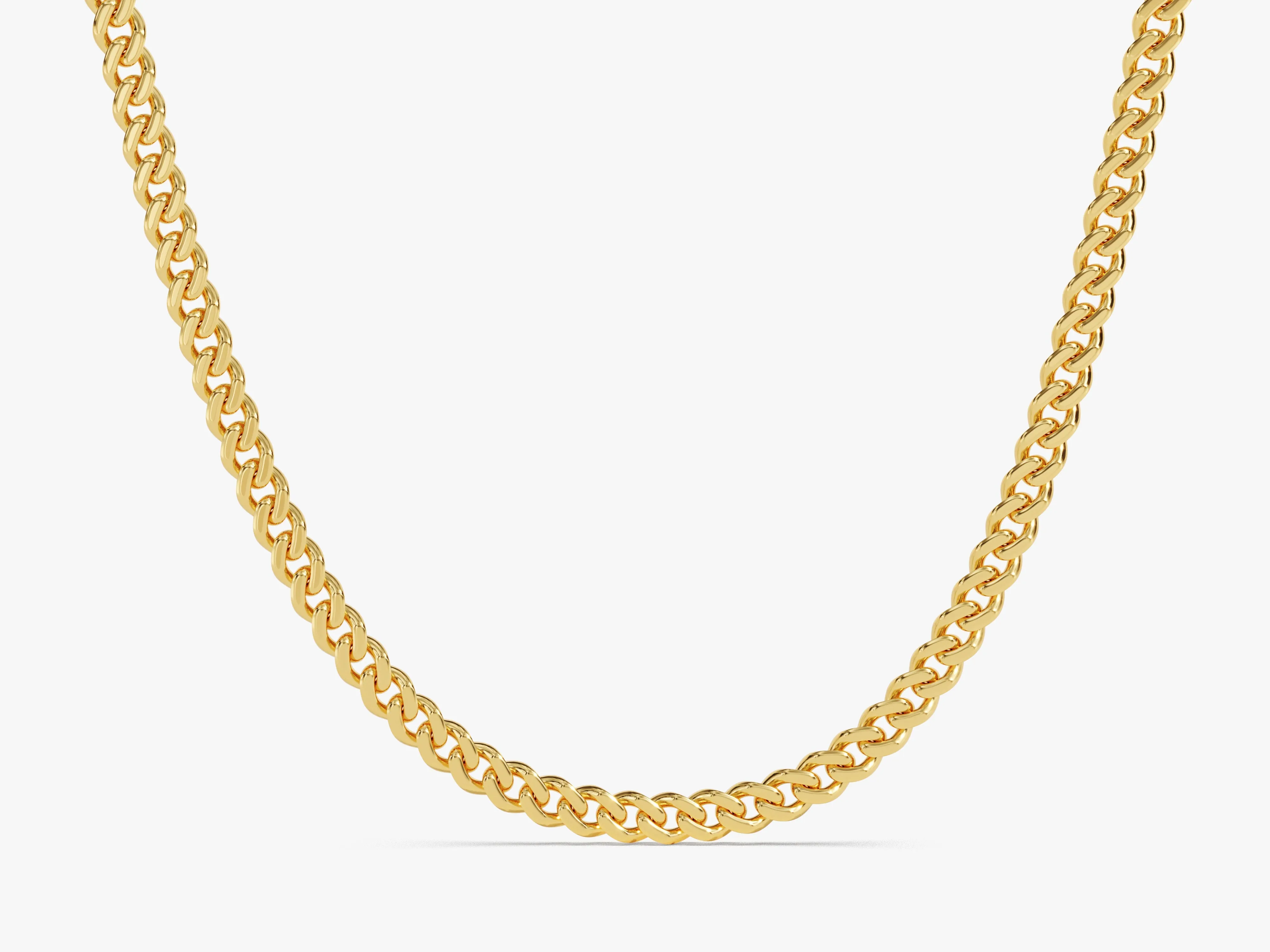 14k Yellow Gold 5.0mm Cuban Curb Chain Necklace