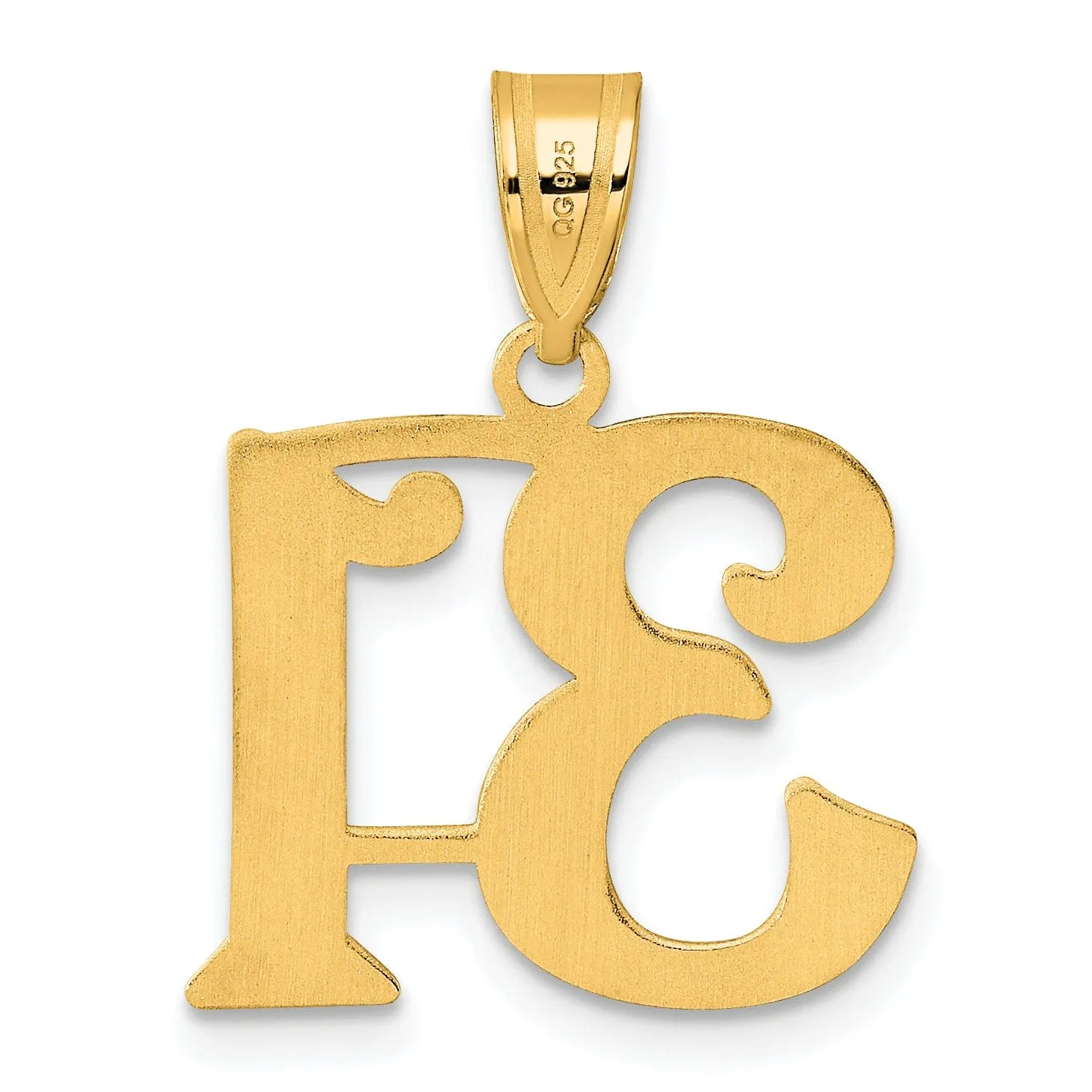 14k Yellow Gold Polished Finish Number 31 Charm Pendant