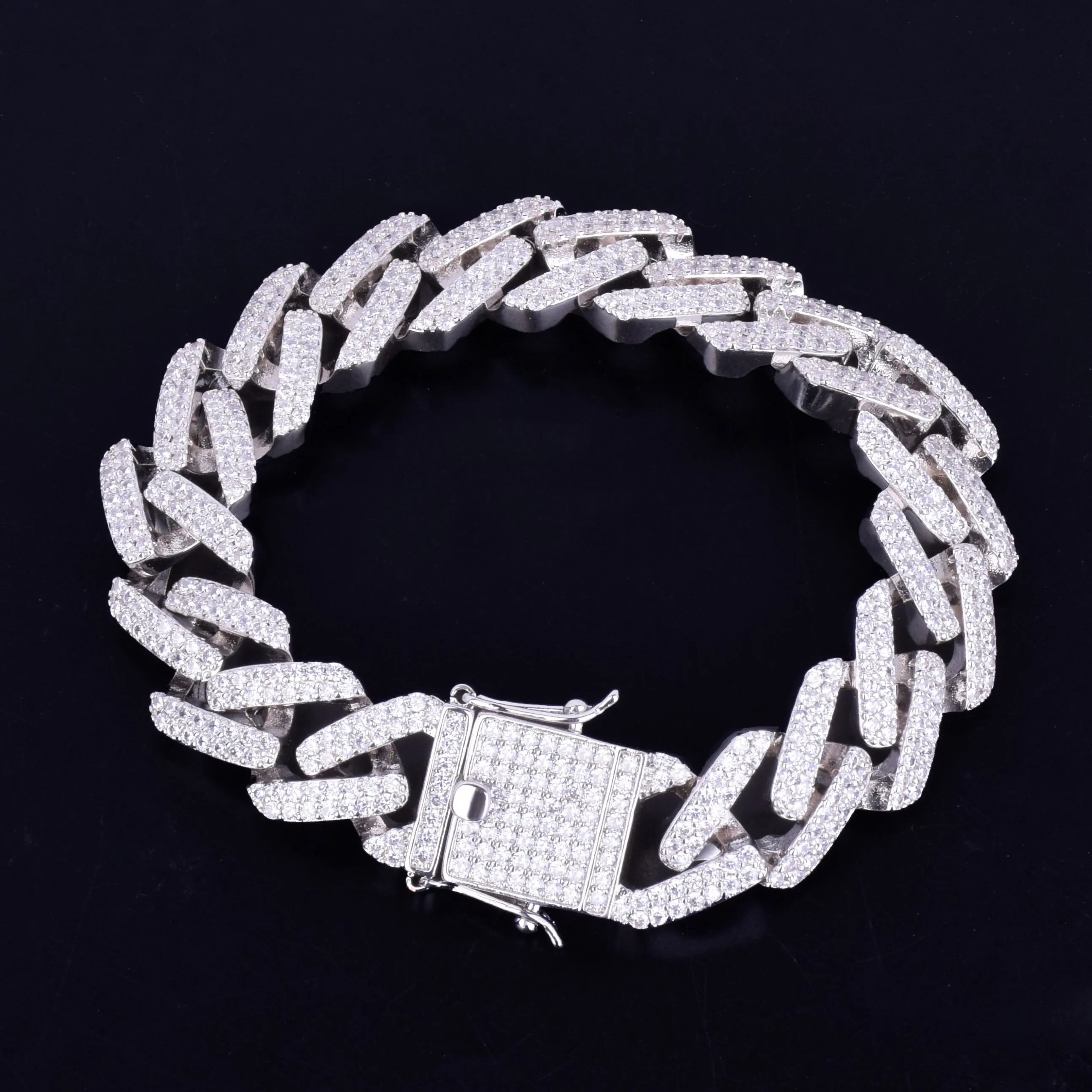 14MM Miami Cuban Link Iced Out Diamond Necklace Bracelet Set