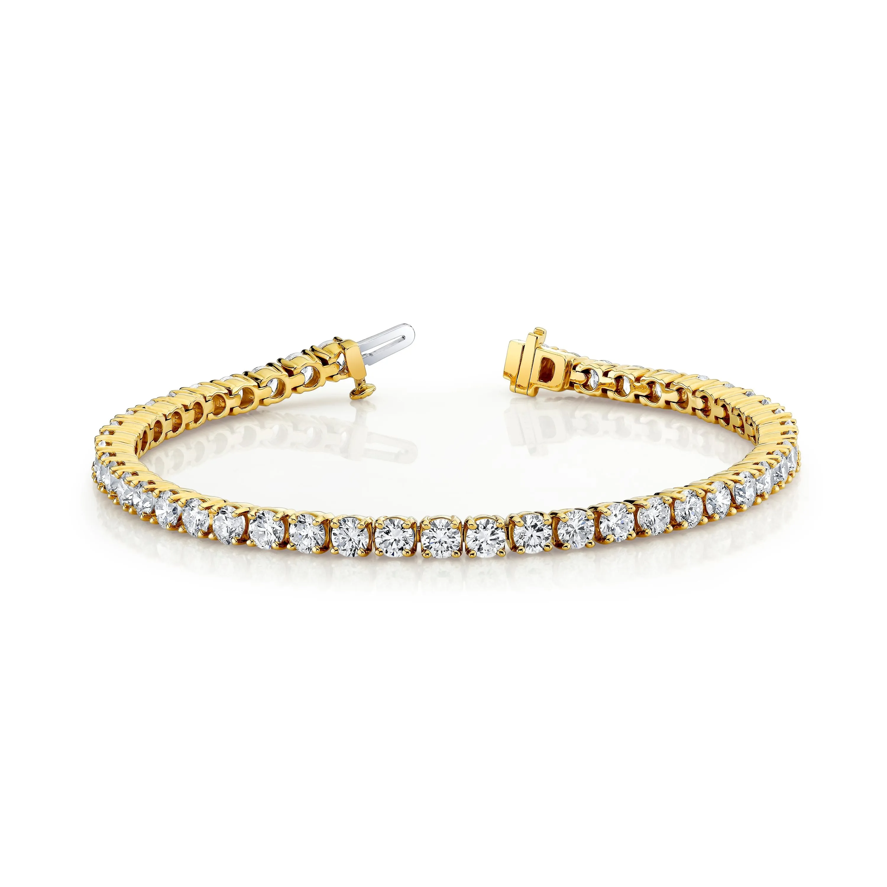 18K Yellow Gold Diamond Tennis Bracelet (7.45ctw)