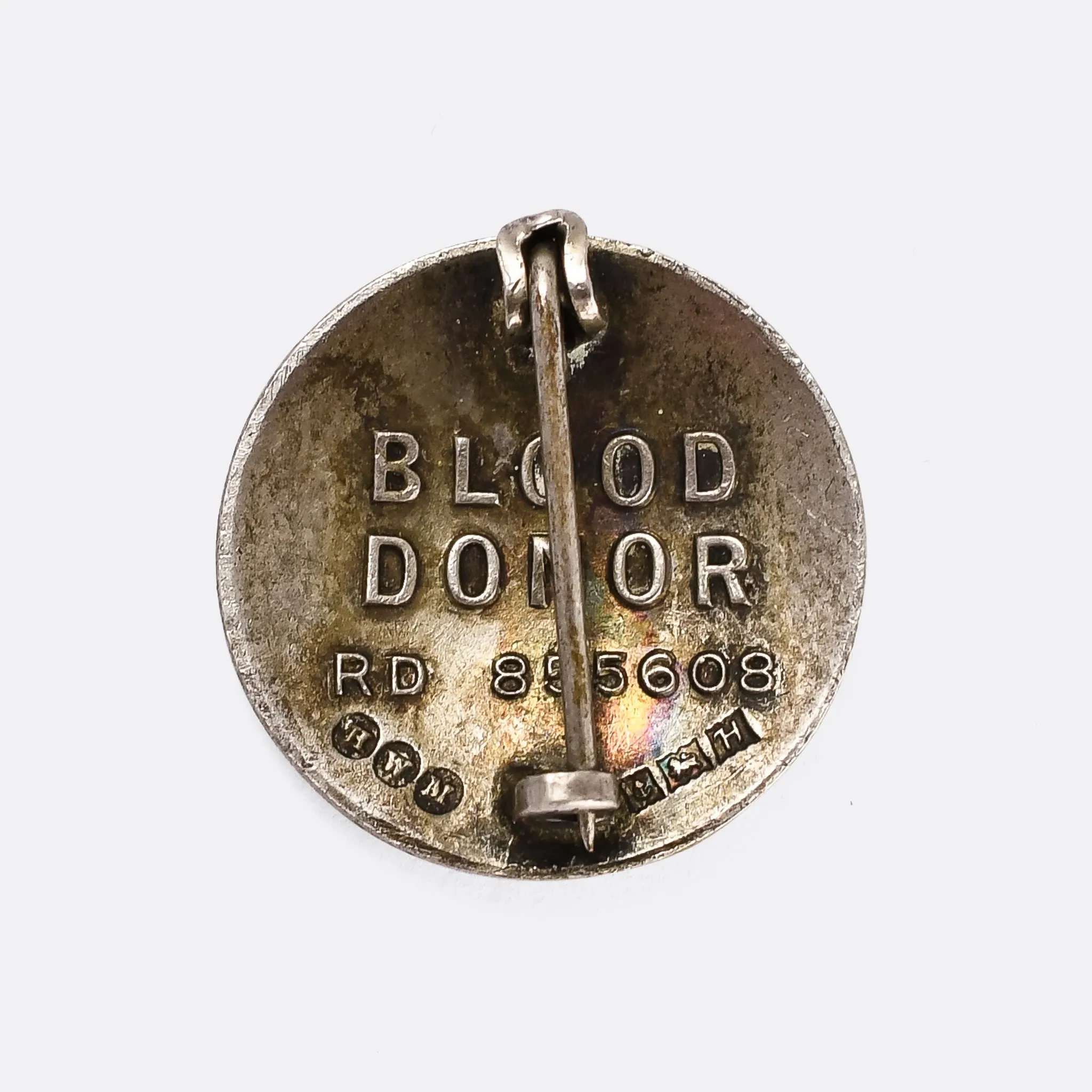 1950s Silver & Enamel Blood Donor Badge