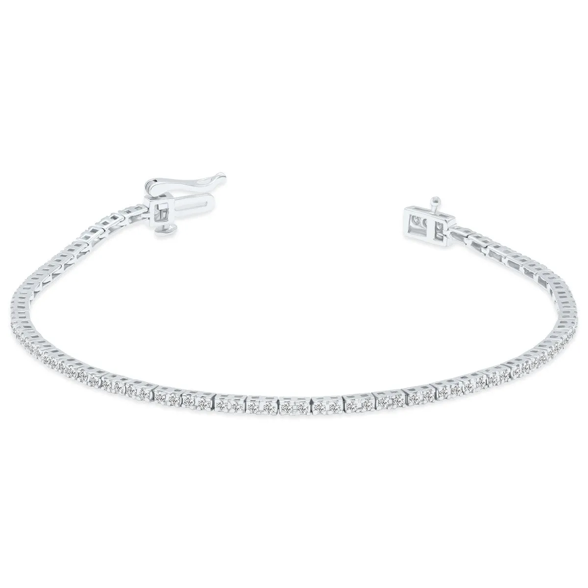 1ct tw LAB GROWN Diamond Bracelet in 14kt White gold