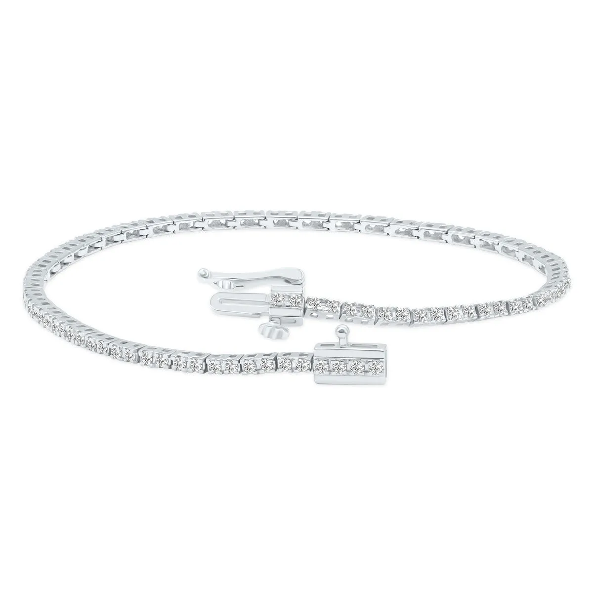 1ct tw LAB GROWN Diamond Bracelet in 14kt White gold