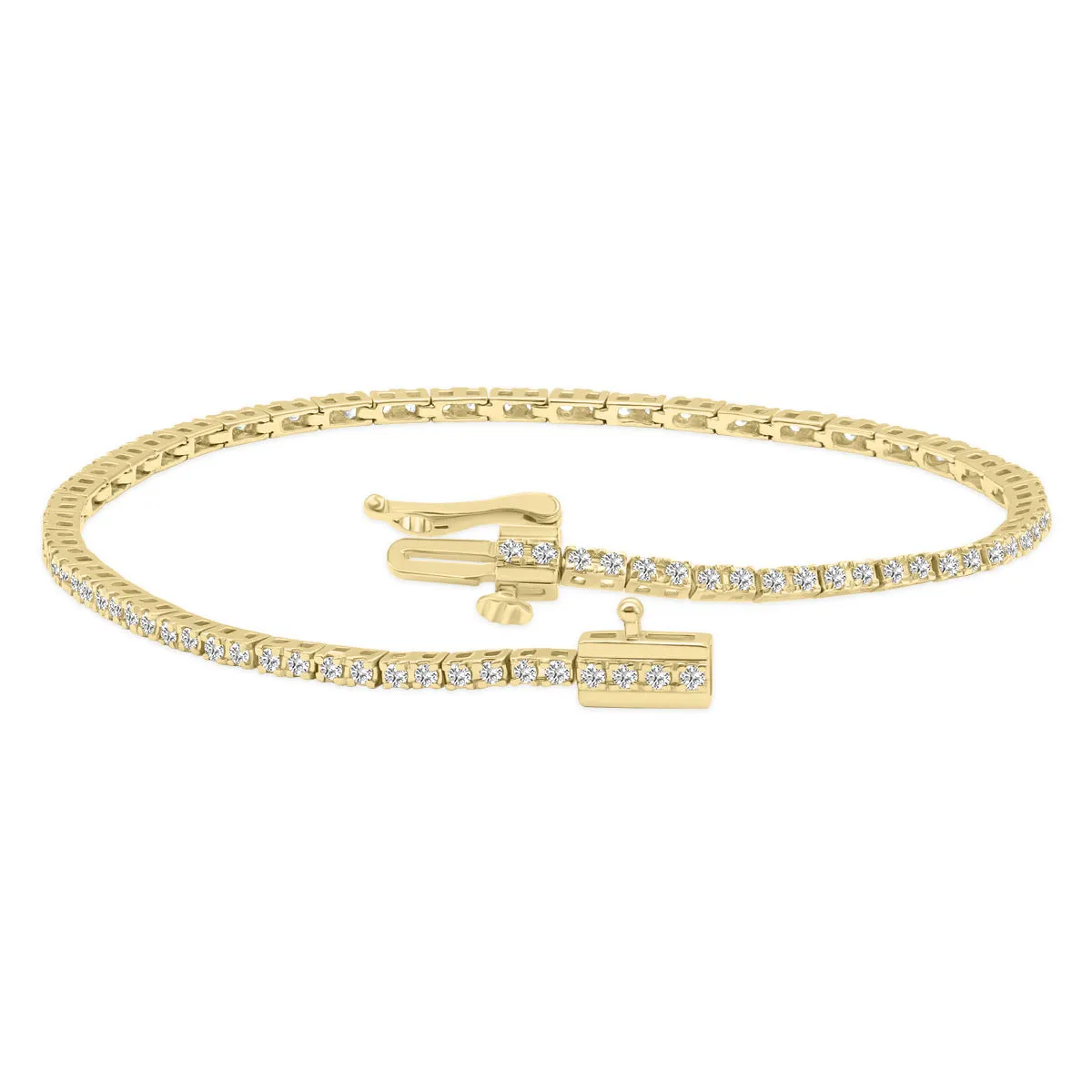 1ct tw LAB GROWN Diamond Bracelet in 14kt Yellow gold