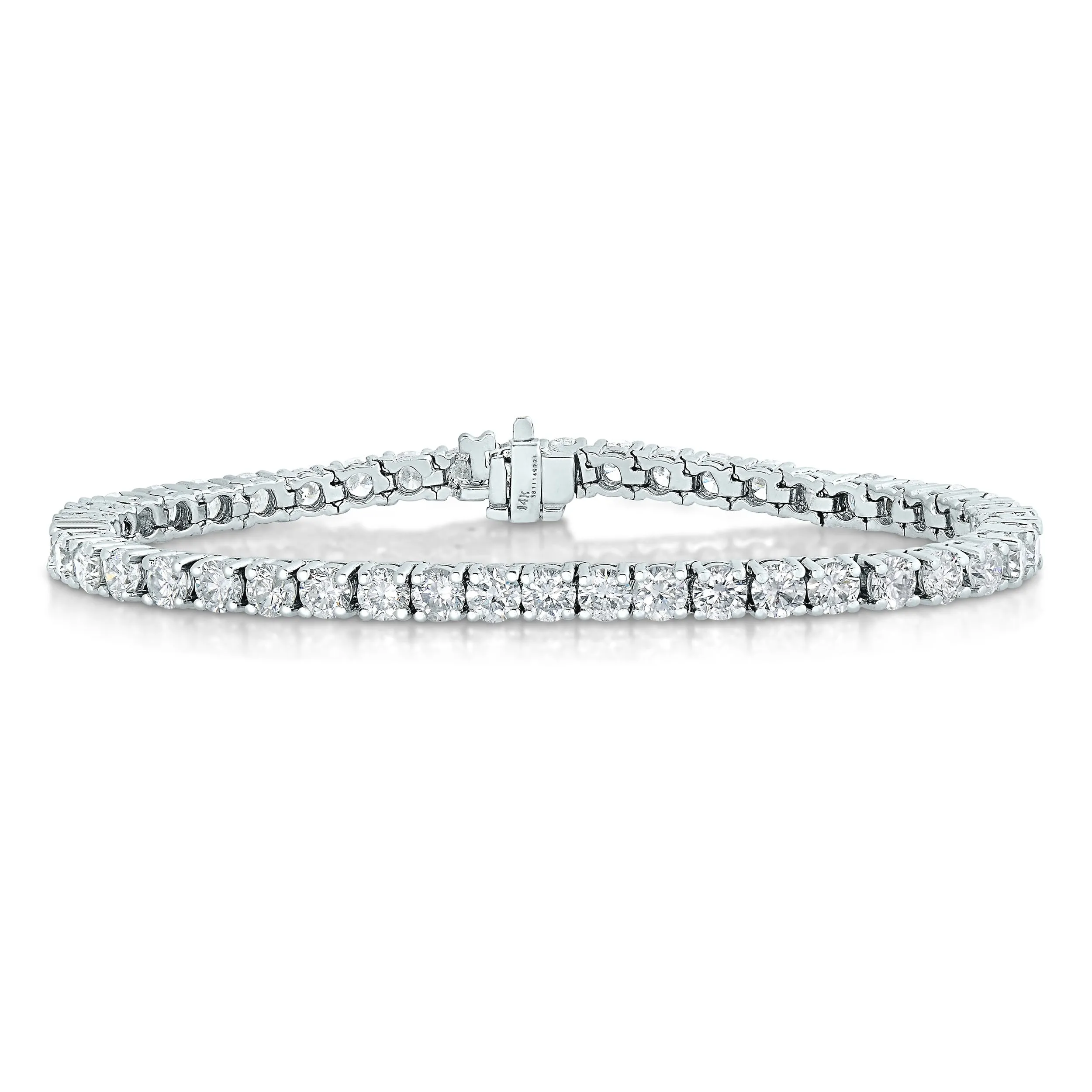 2 cttw Round Diamond Tennis Bracelets in 14K White Gold