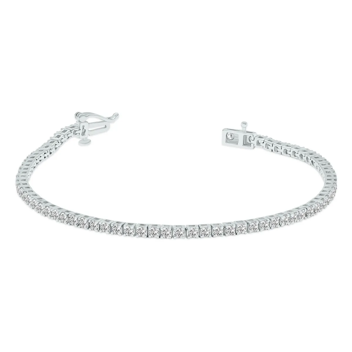 3ct tw LAB GROWN Diamond Bracelet in 14kt White gold