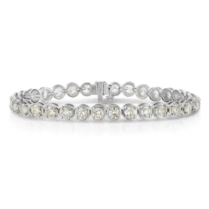 5 cttw Diamond Bubble Link Tennis Bracelets in 14K White Gold