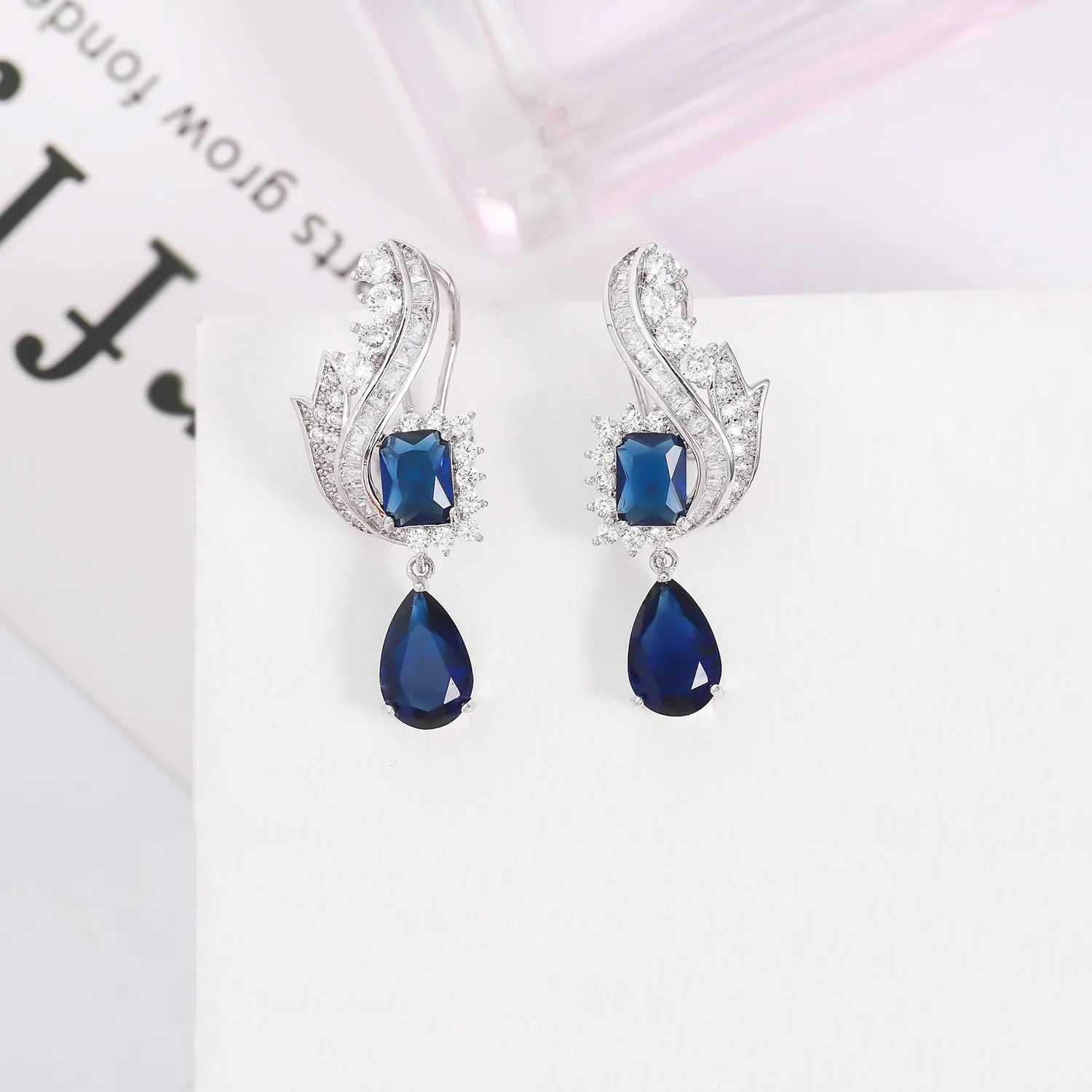 5A Cubic Zirconia Dangle Earring for Wedding Accessories CE10879