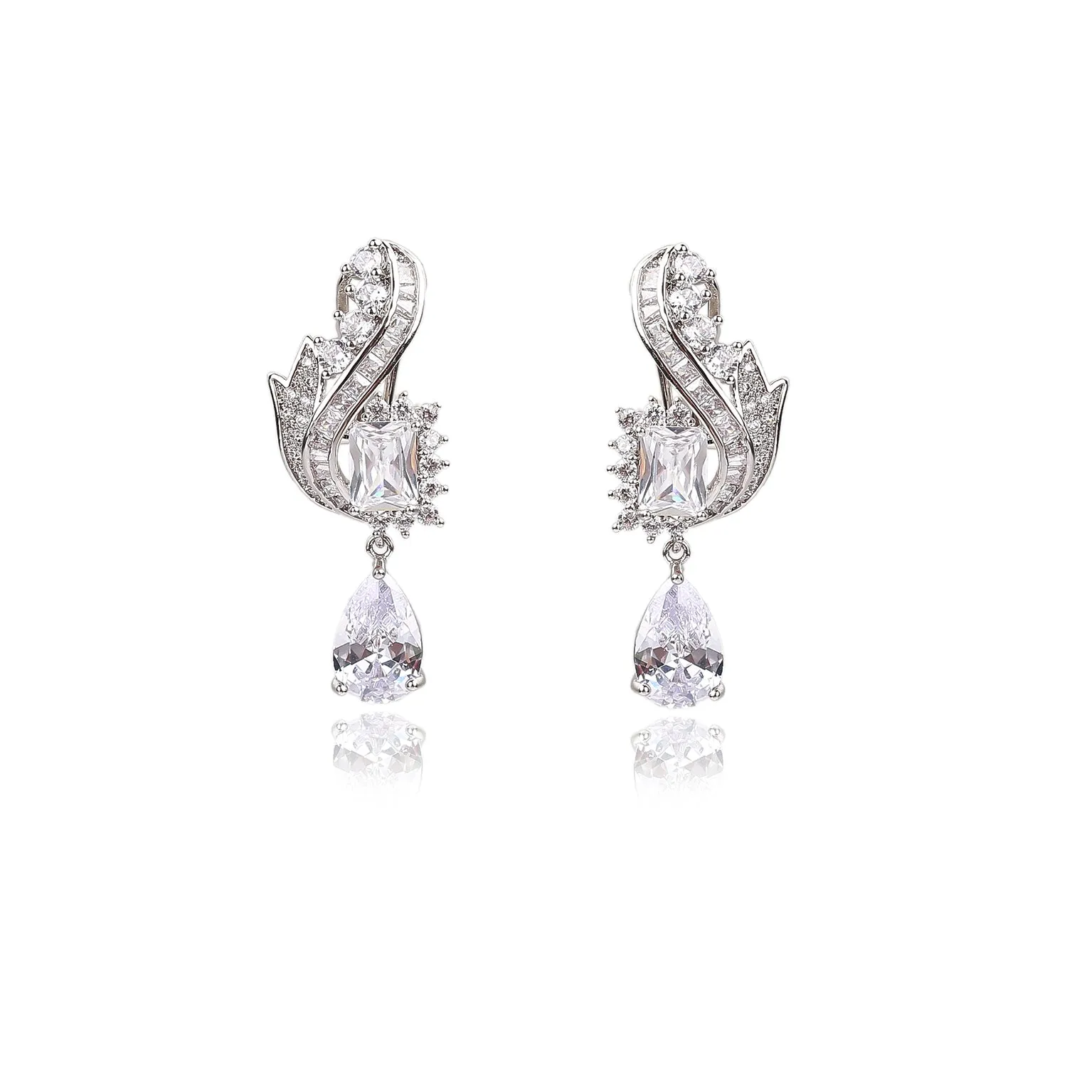 5A Cubic Zirconia Dangle Earring for Wedding Accessories CE10879