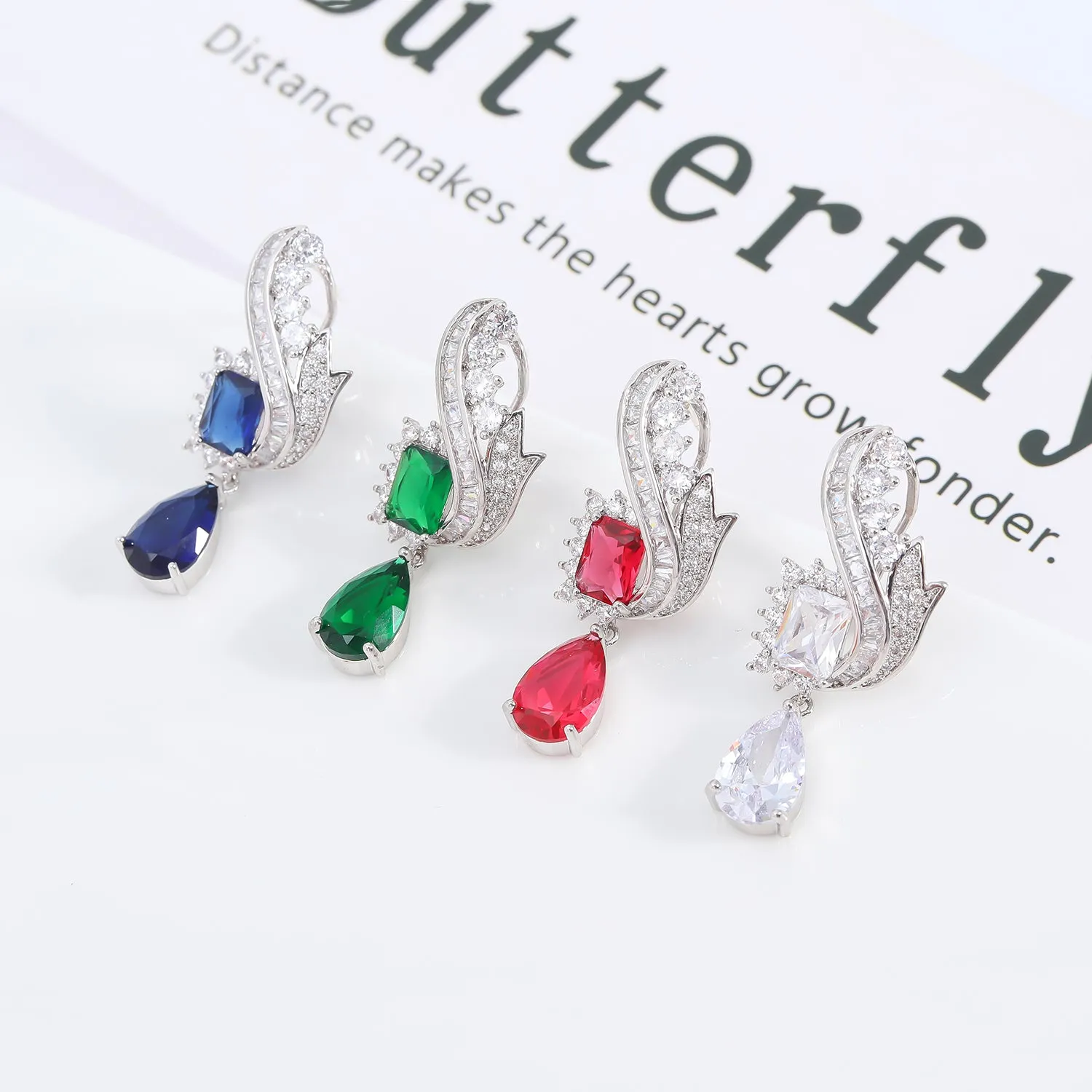 5A Cubic Zirconia Dangle Earring for Wedding Accessories CE10879