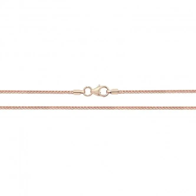 9CT Rose Gold Spiga Chain Necklace