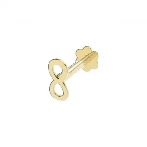 9ct Yellow Gold Plain Infinity Cartilage Labret ES2043