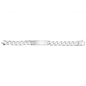 Acotis Silver Id Bracelet Men's Curb G2632