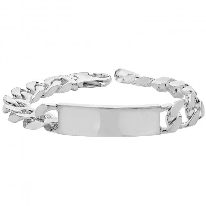 Acotis Silver Id Bracelet Men's Curb G2632