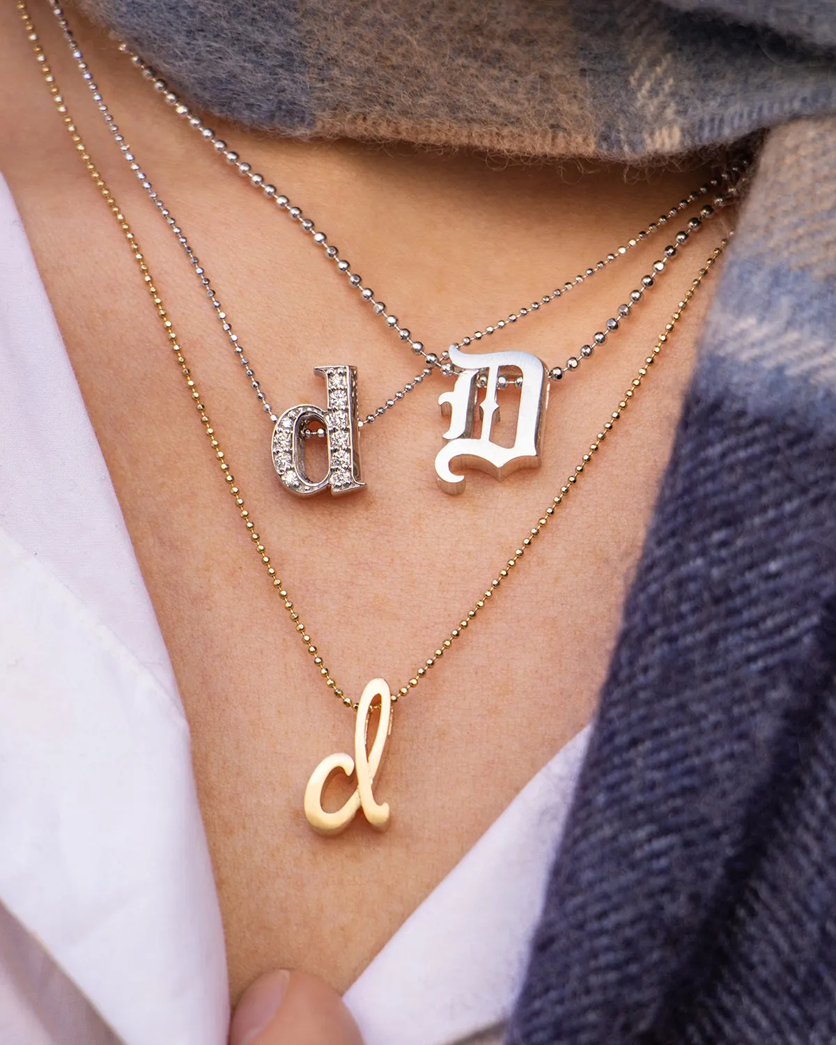 Alex Woo Origin Letters (A-Z) Charm Necklace