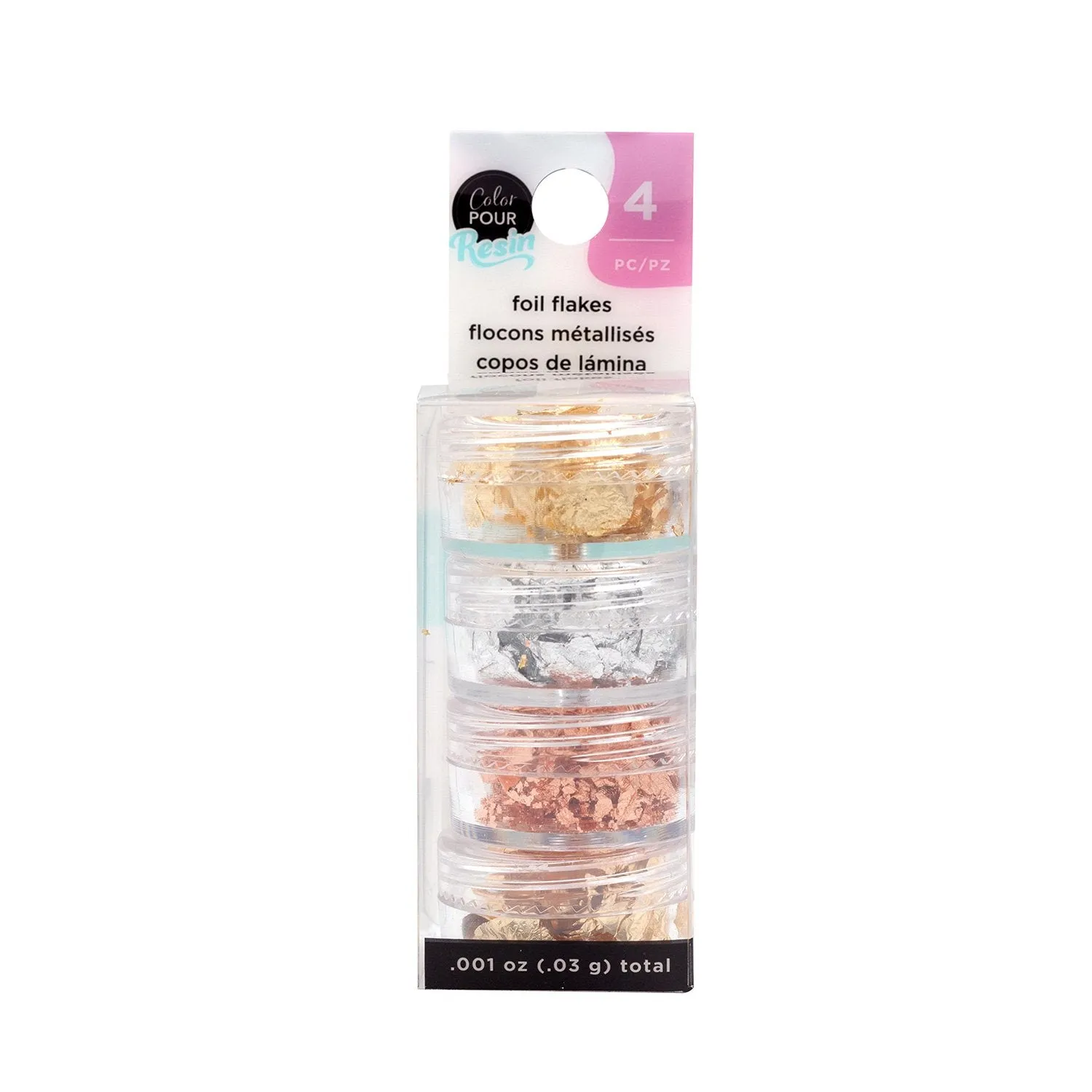 American Crafts Color Pour Resin Mix-Ins - Foil Flakes - Metallic 4/Pkg*