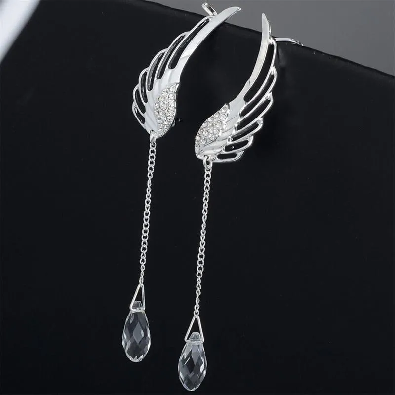 Angel Wing Drop Earrings Drop Dangle Ear Stud For Women