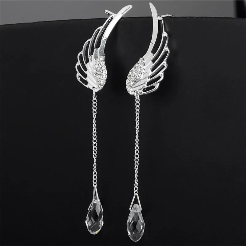 Angel Wing Drop Earrings Drop Dangle Ear Stud For Women