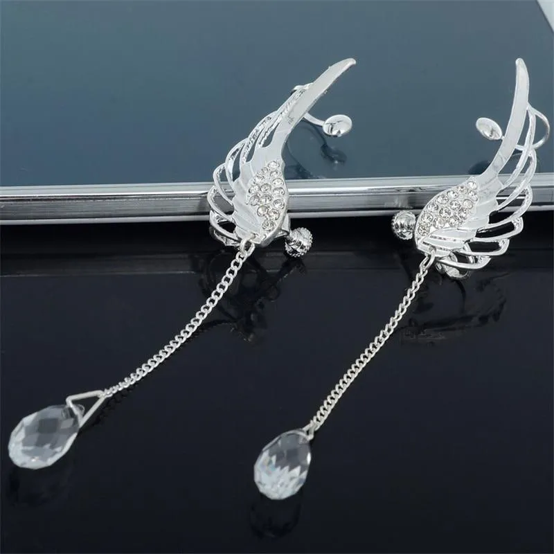 Angel Wing Drop Earrings Drop Dangle Ear Stud For Women