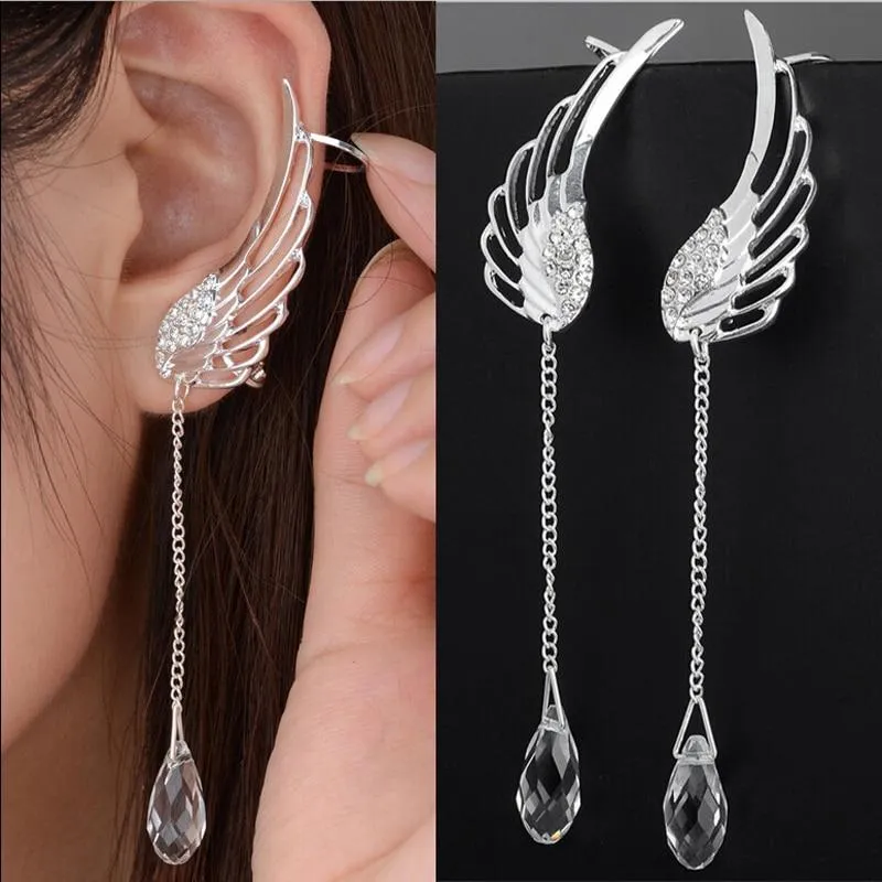 Angel Wing Drop Earrings Drop Dangle Ear Stud For Women