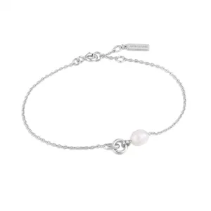 Ania Haie Silver Pearl Link Chain Bracelet