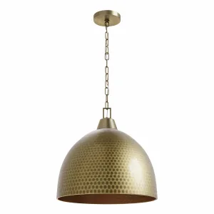 Arrco Pendant - Aged Brass - 18in. Diameter - E26 Medium Base