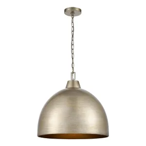 Arrco Pendant - Antique Silver Leaf - 18in. Diameter - E26 Medium Base