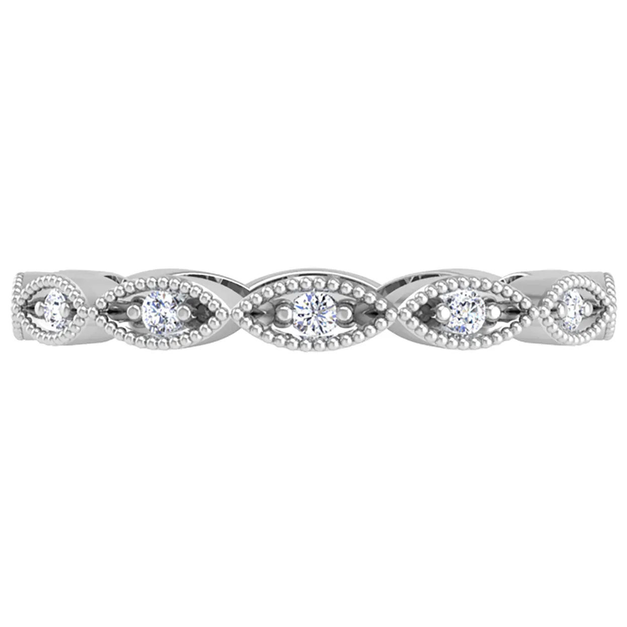 Ben Garelick Briony Milgrain Petal Diamond Wedding Ring