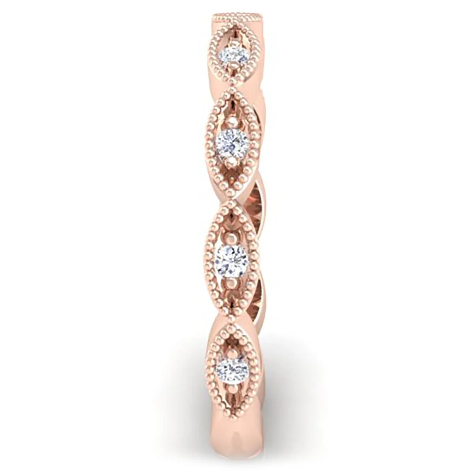 Ben Garelick Briony Milgrain Petal Diamond Wedding Ring