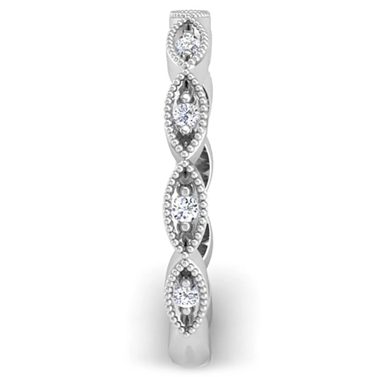 Ben Garelick Briony Milgrain Petal Diamond Wedding Ring