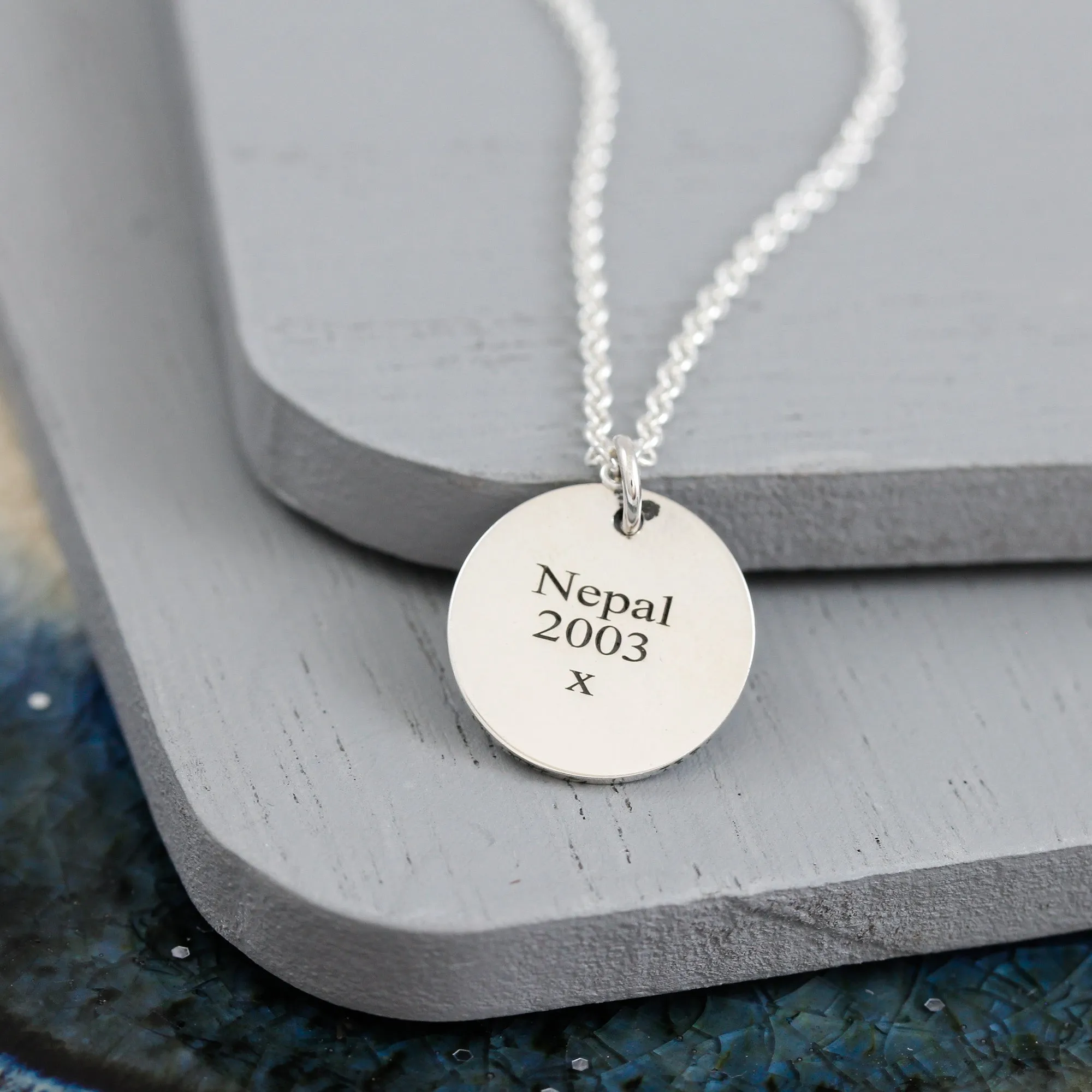 Bespoke Star Map Constellation Necklace - 15mm Disc