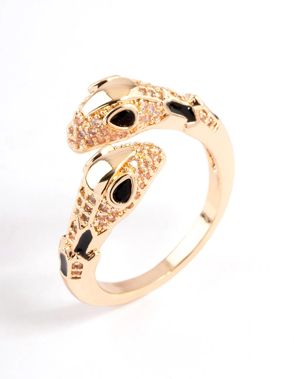 Black Slim Snake Ring