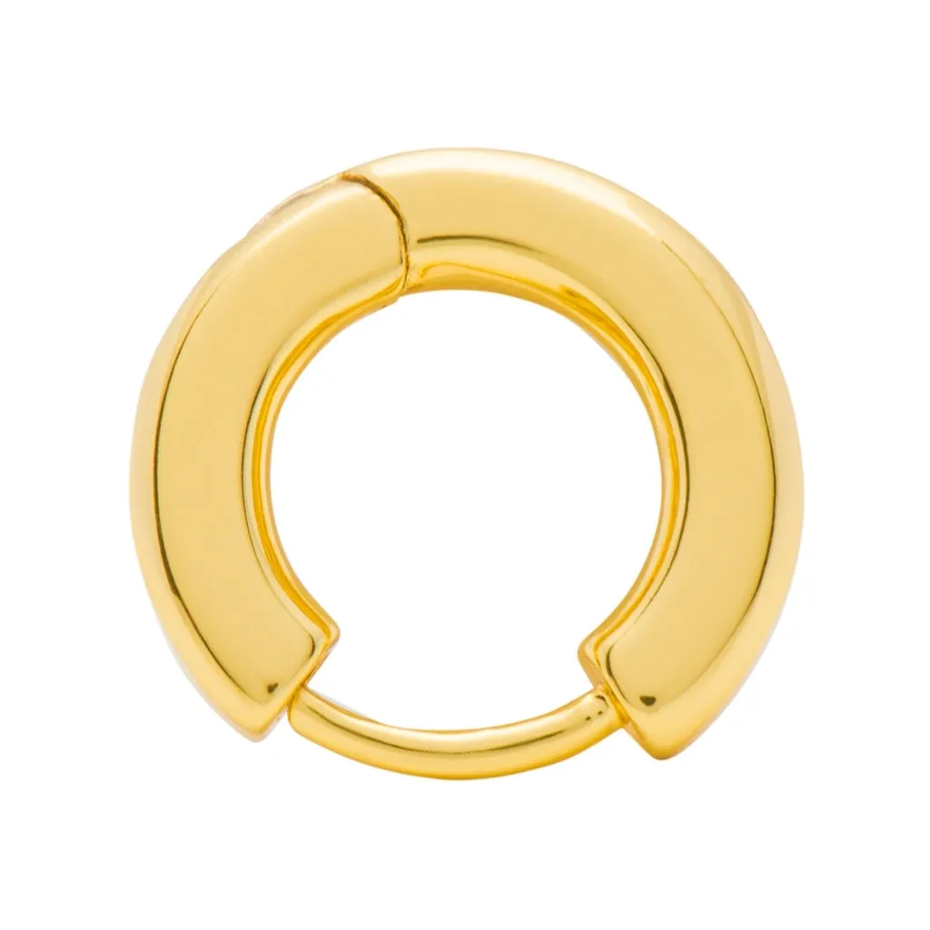 Buckle Hoops Large Pair - Gold plated