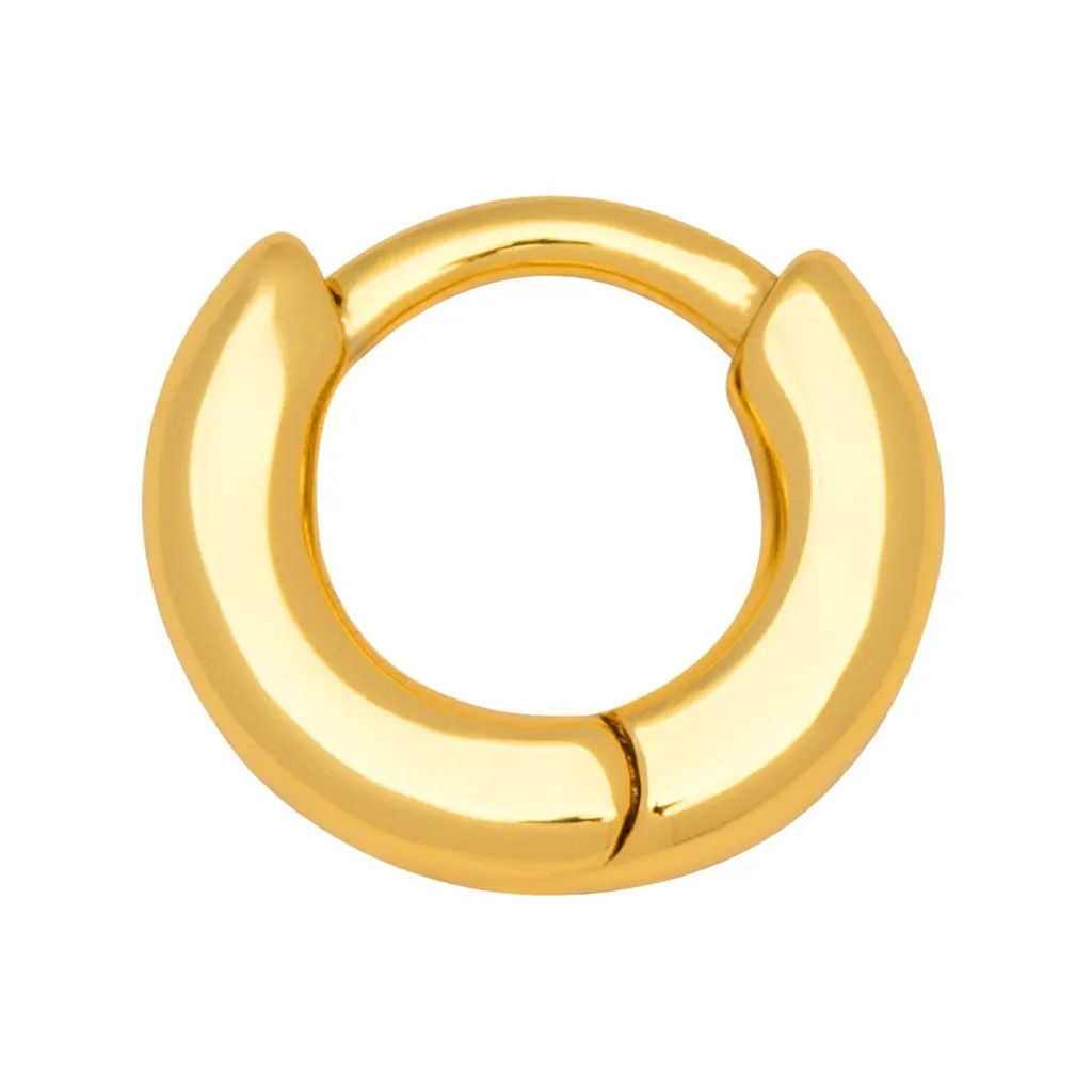 Buckle Hoops Small pair - Gold plated