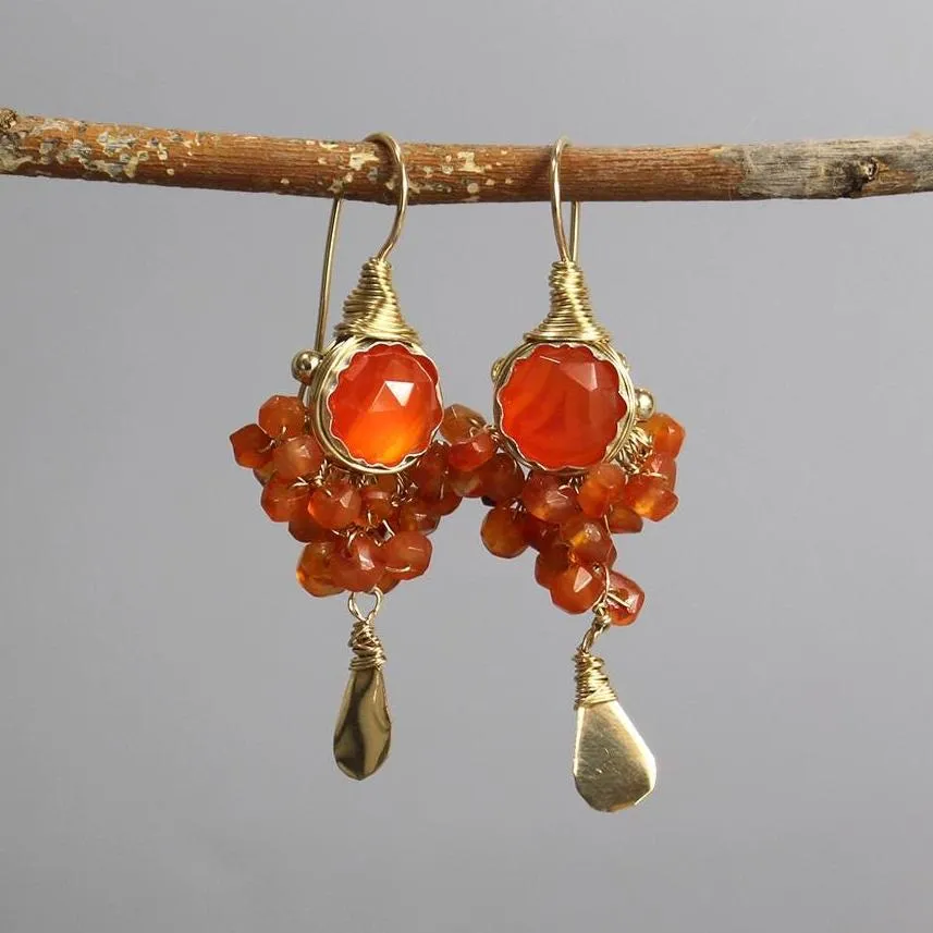 Carnelian Goddess Earrings