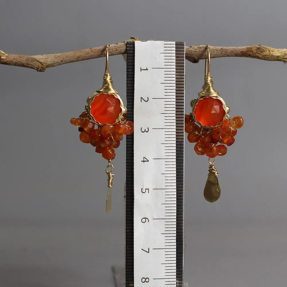 Carnelian Goddess Earrings