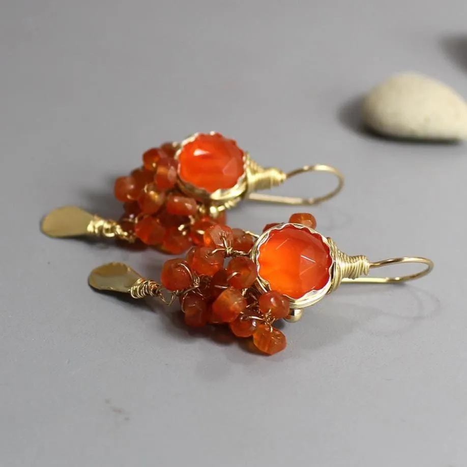 Carnelian Goddess Earrings