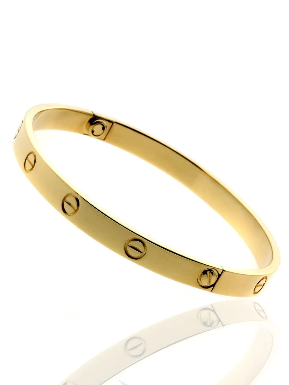 Cartier Love Bangle Bracelet in 18k Yellow Gold Sz 19