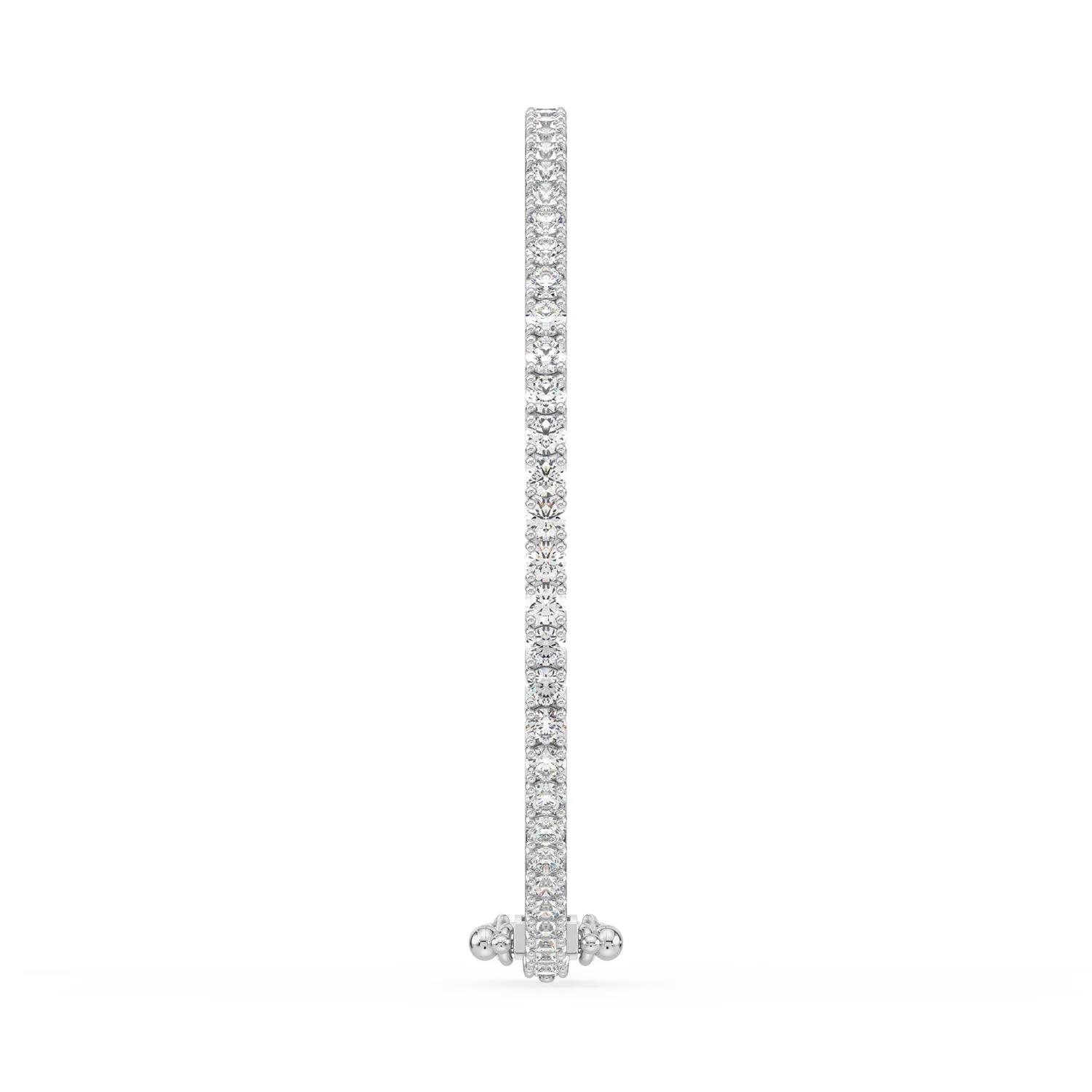 Celebration 9ct White Gold Round Cut 5.00 Carat tw of Lab Grown Diamonds Tennis Bracelet