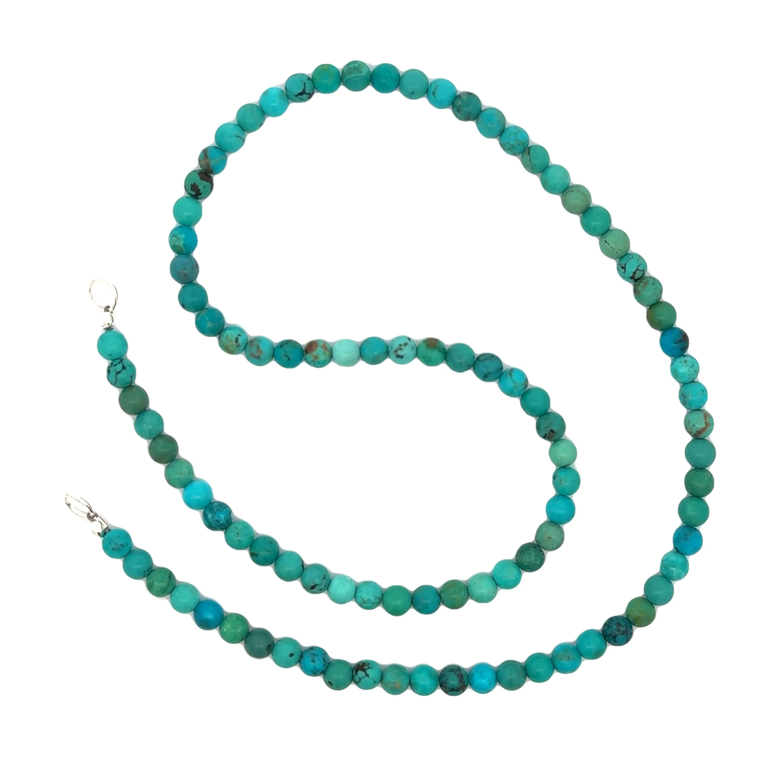 Claspless Round Medium Turquoise Strand