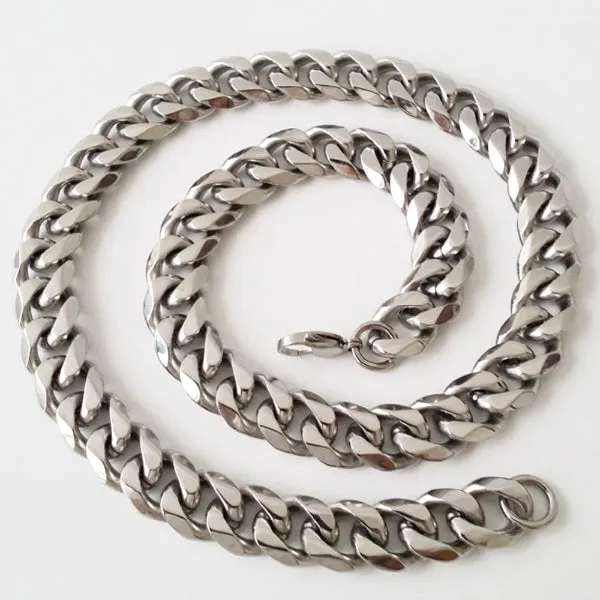 Classy Men 15mm Chunky Curb Chain Necklace