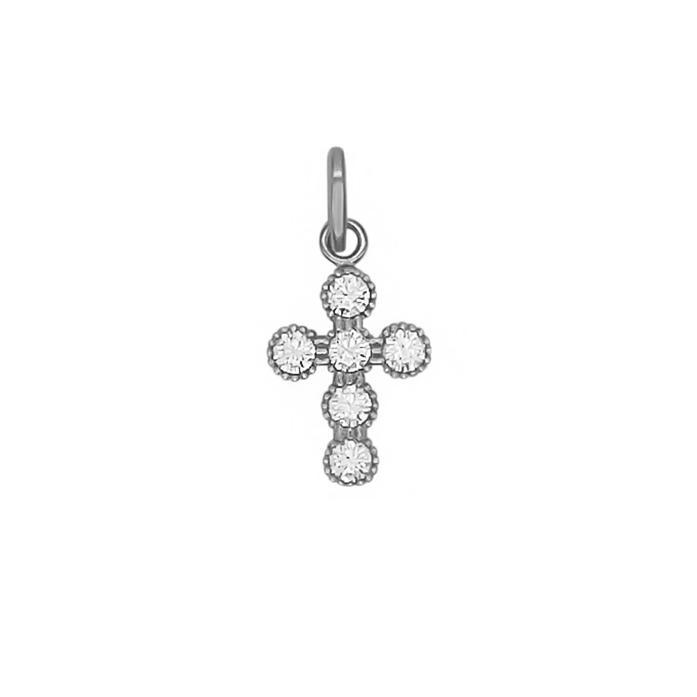 CROSS PENDANT - SILVER AND ZIRCONIA