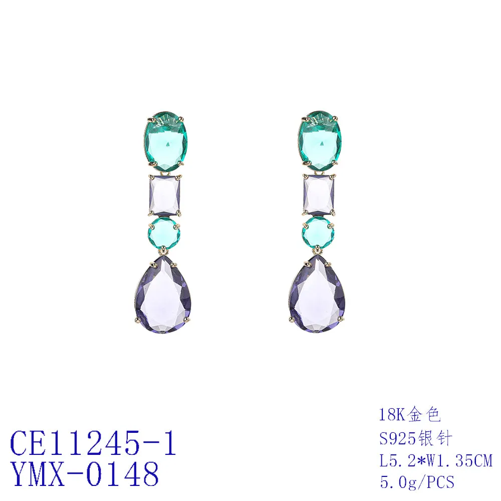 Cubic Zirconia Water Drop Dangle Earring for Wedding Accessories Jewelry CE11245